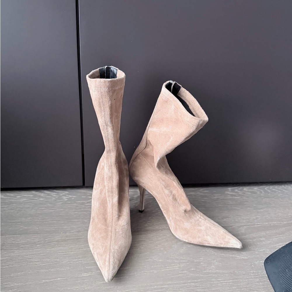 Paris Texas Light Brown Suede Boot
